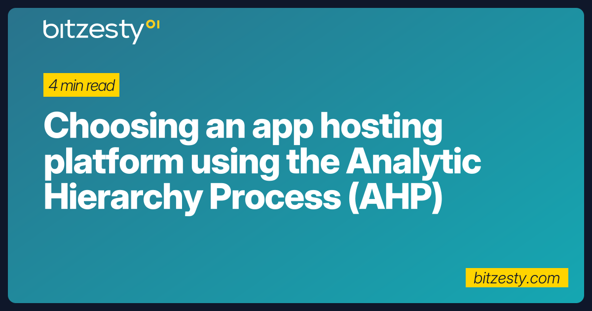 Choosing an app hosting platform using the Analytic Hierarchy Process ...