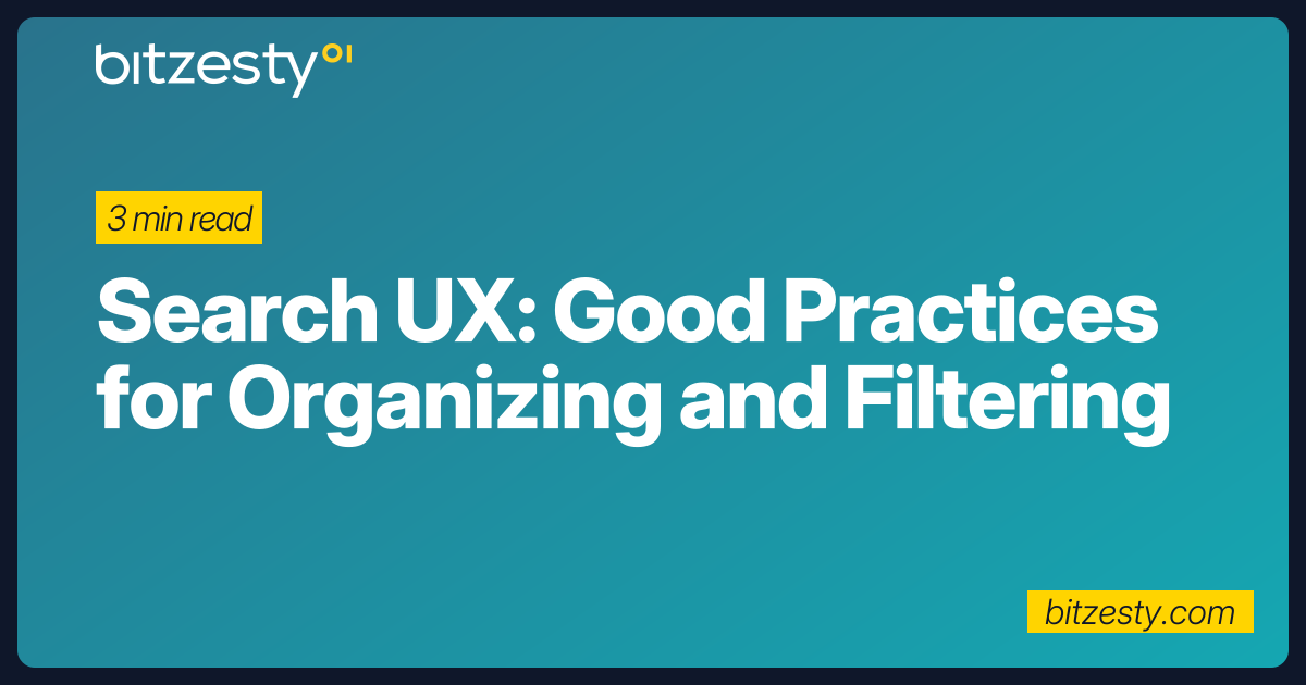Search UX: Good Practices for Organizing and Filtering | Software ...