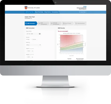Screen showing London School of Hygiene & Tropical Medicine (LSHTM) website